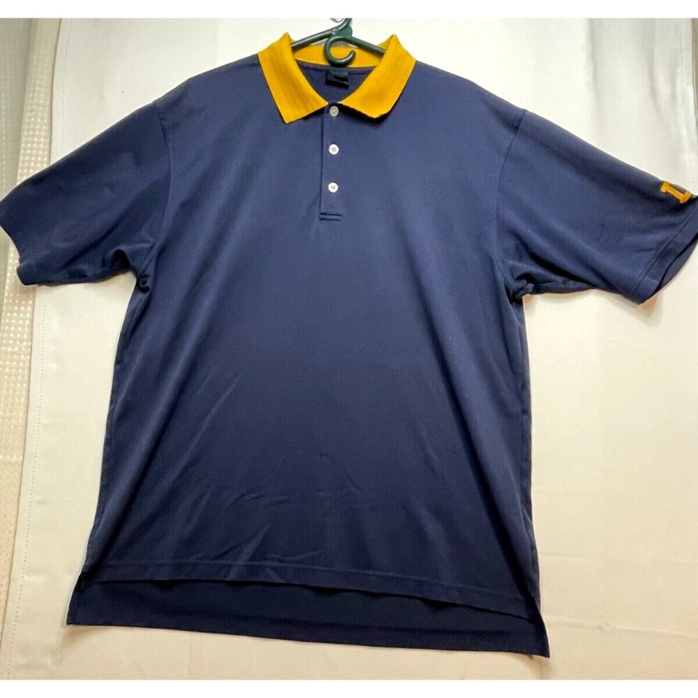 Dunning Golf polo shirt mens large short sleeve blue